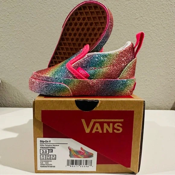 Vans Shoes Vans Toddler Slip On Size Glitter Rainglow